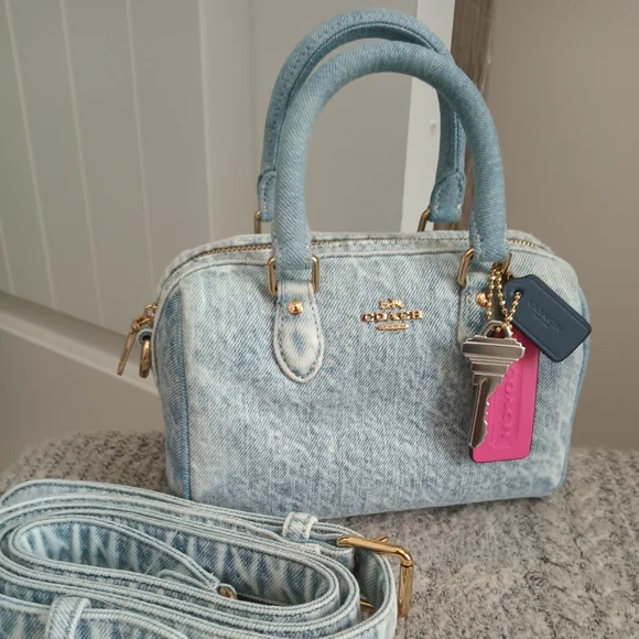 Coach Loved Denim Mini Satchel Authentic Mint Condition - Picture 1 of 4